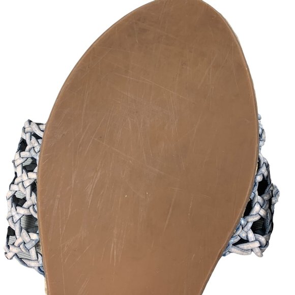 Women's Jigsaw Sila Woven Espadrille Slider Flat Sandals in Navy Size 40 / 9 - Picture 8 of 11